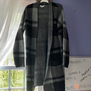 Black and gray cardigan